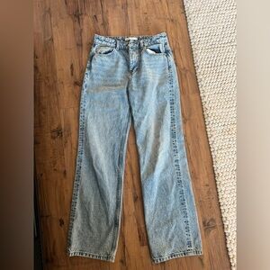 ZARA Light Blue Wide-Leg Jeans